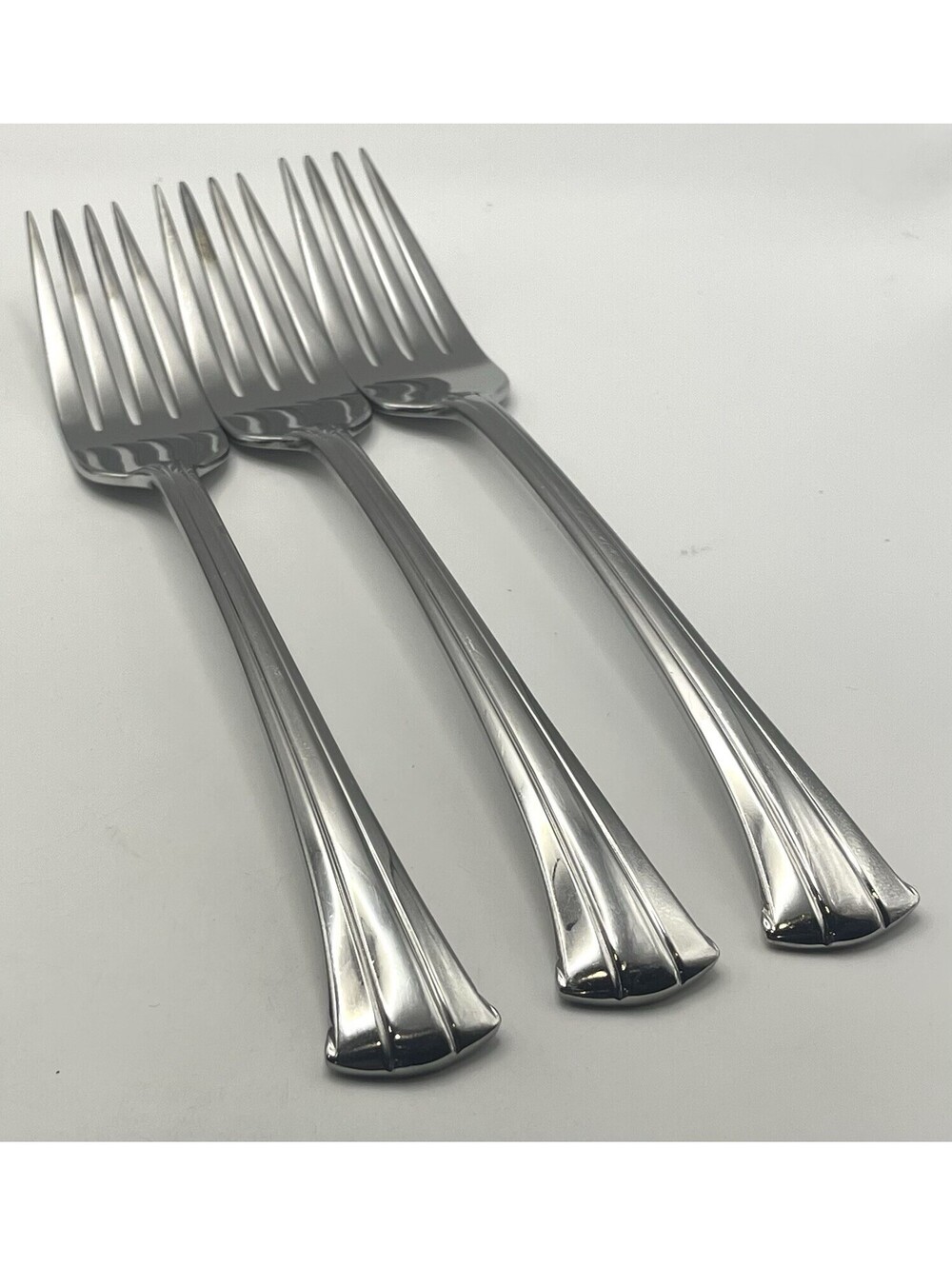 (3) Gorham TRILOGY Stainless 18/8 Dinner Fork Lot ~ 8”